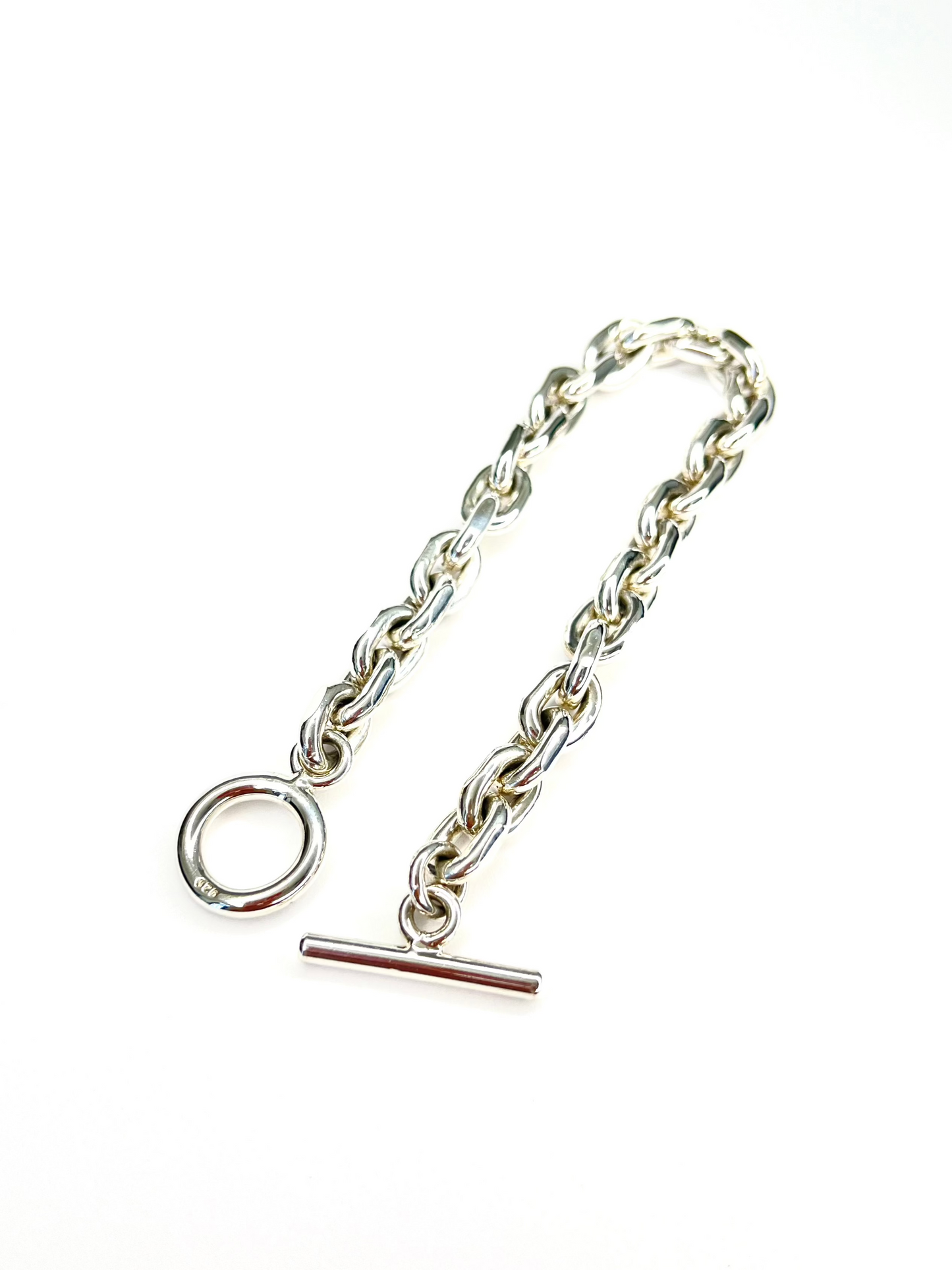 silver cable bracelet 7.5mm